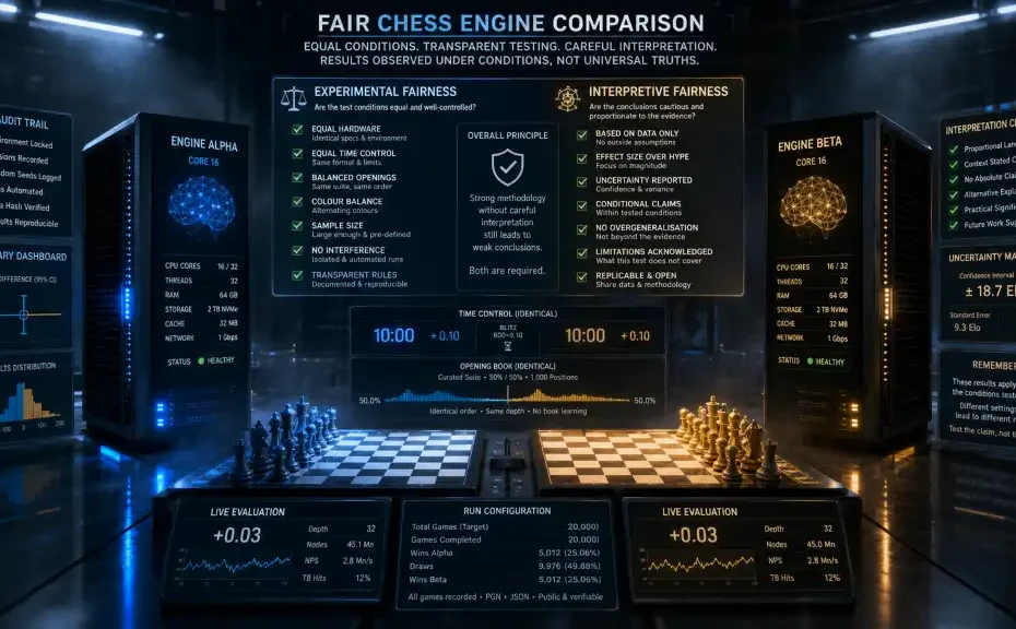 compare chess engines fairly