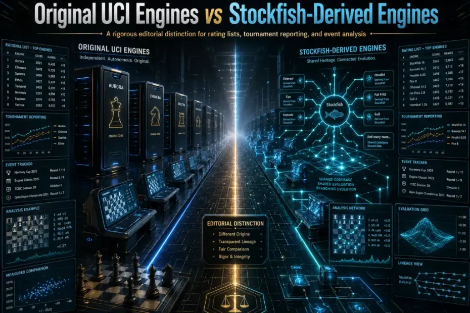original UCI engines Stockfish derived engines